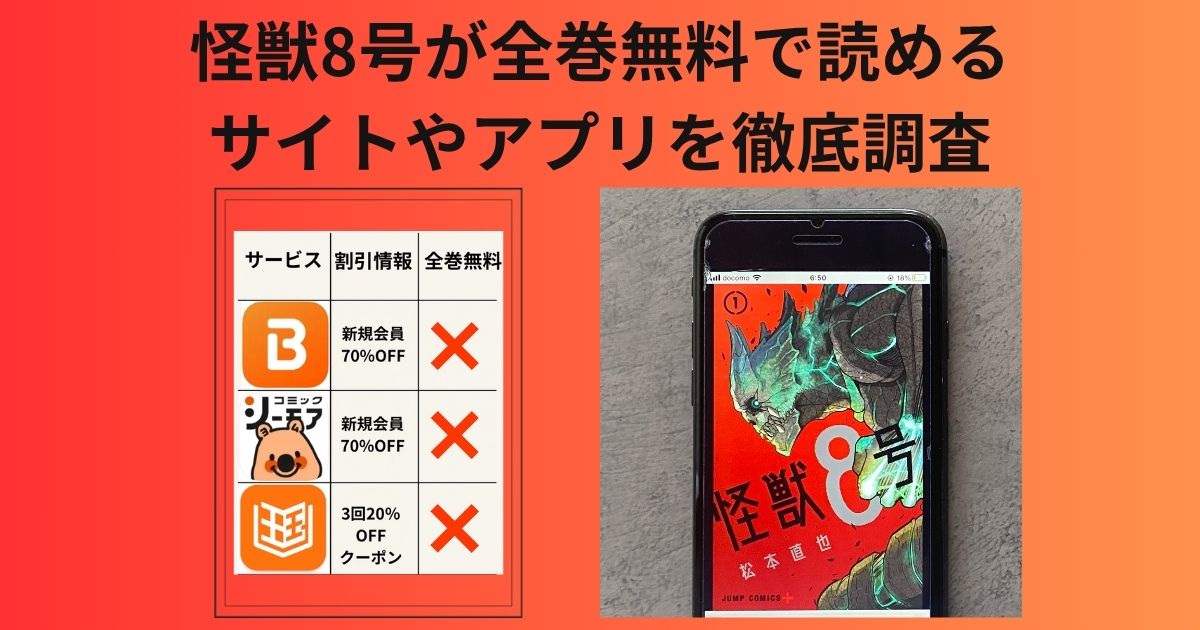 怪獣8号の無料配信情報